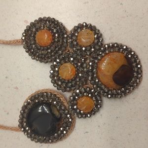 Bohemian stone necklace